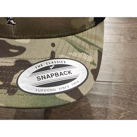 Yupoong MultiCam Mens Camo Camouflage Adjustable Snapback Trucker Hat Cap NWOT - Picture 5 of 10